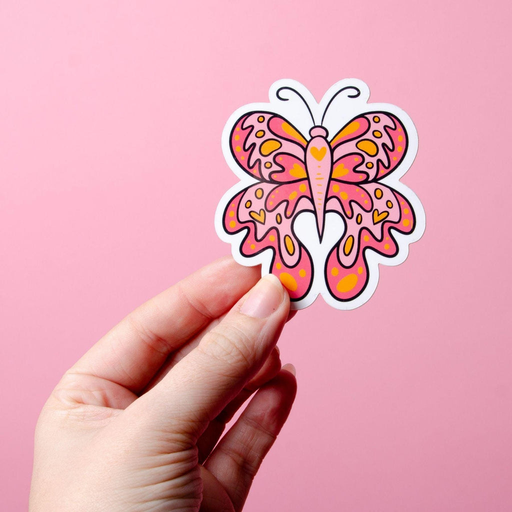 Groovy Butterfly Vinyl Sticker (Waterproof & UV Safe)