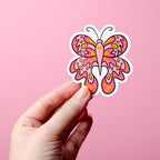 Groovy Butterfly Vinyl Sticker (Waterproof & UV Safe)