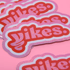 Yikes Design Glitter Vinyl Logo Sticker