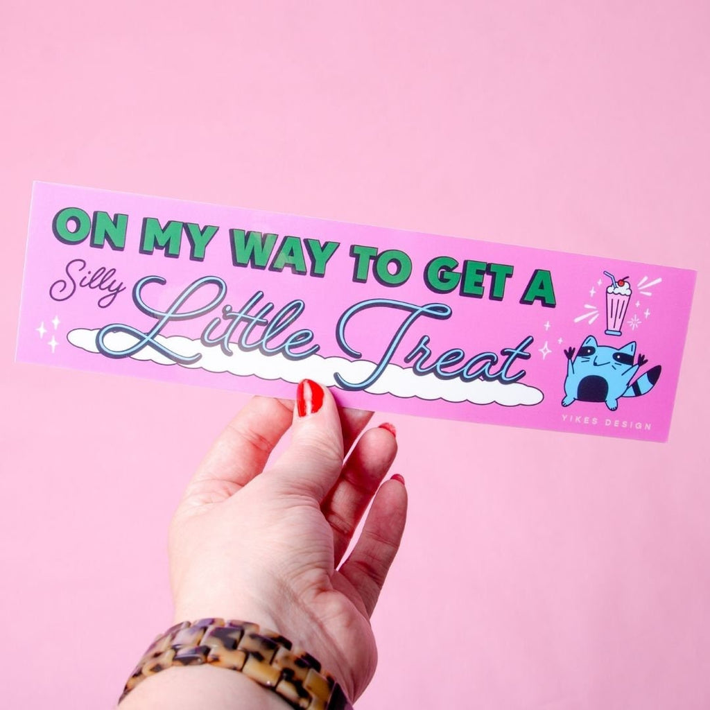 On My Way To Get A Silly Little Treat Bumper Sticker/Magnet