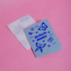 You Give Me Butterflies Valentine Handmade Blank Greeting Card A2