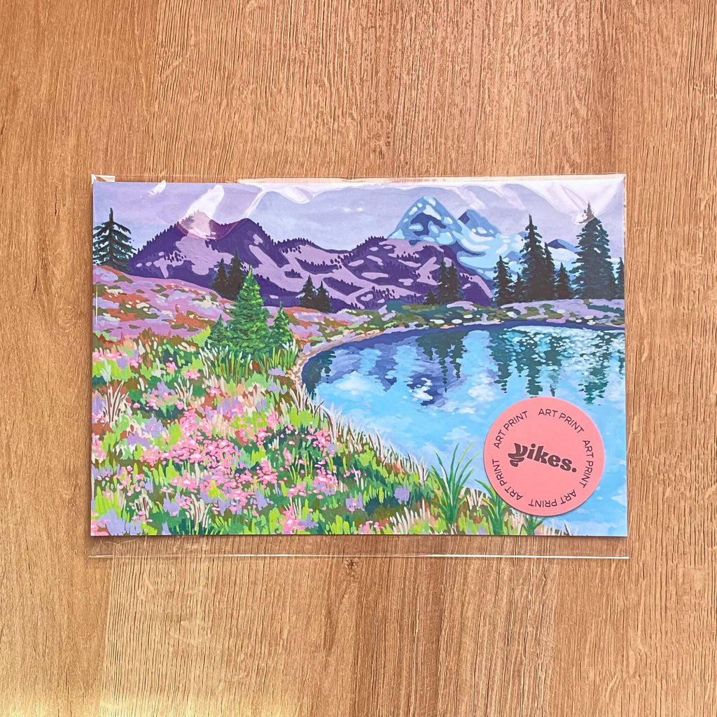 Mountain Dreamscape Gouache Art Print — 6x9"