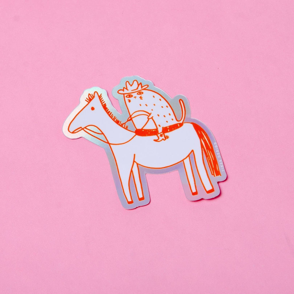 Cowboy Boots Vinyl Sticker — Cat Sticker