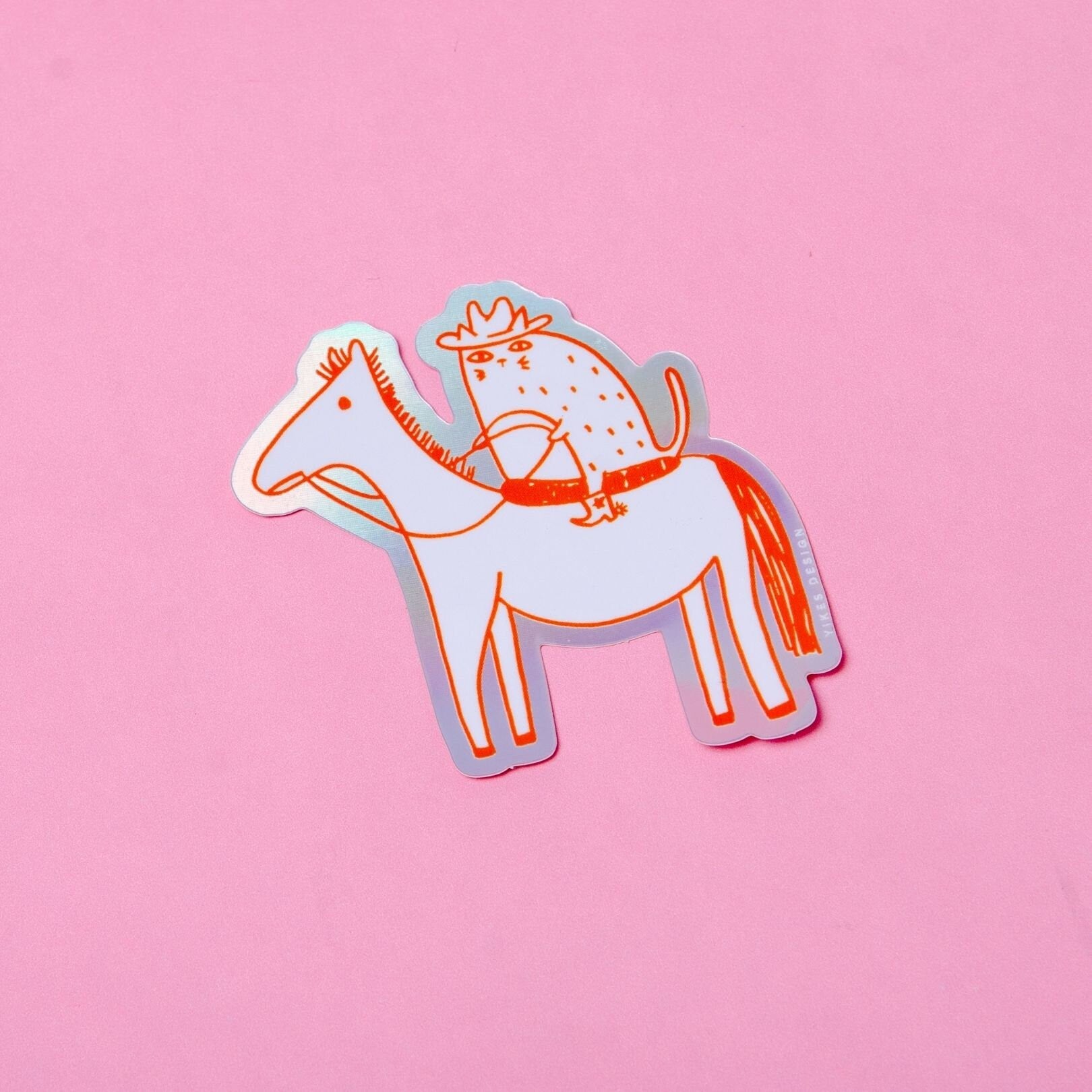 Cowboy Boots Vinyl Sticker — Cat Sticker