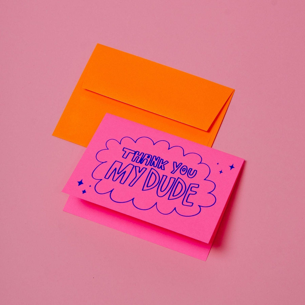 Thank You My Dude Blank Card With Envelope