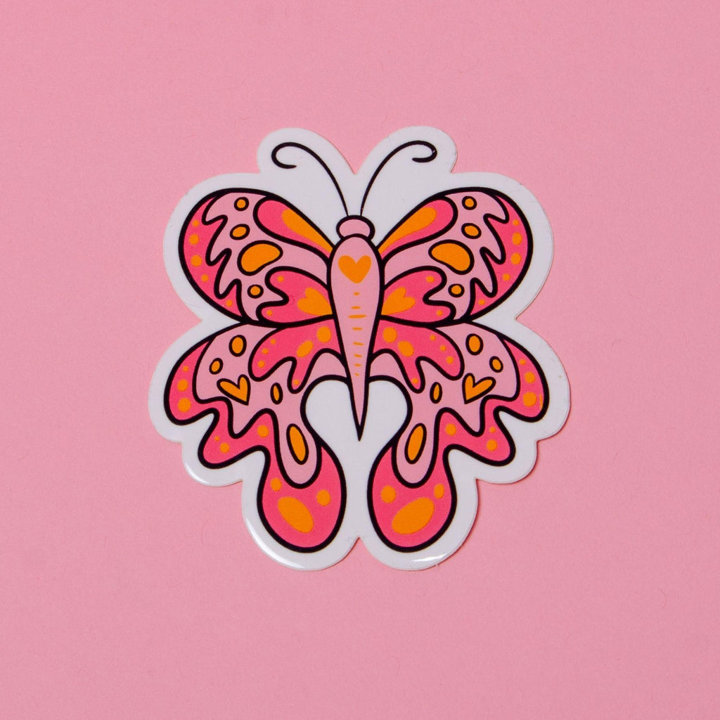 Groovy Butterfly Vinyl Sticker (Waterproof & UV Safe)