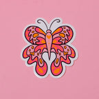 Groovy Butterfly Vinyl Sticker (Waterproof & UV Safe)