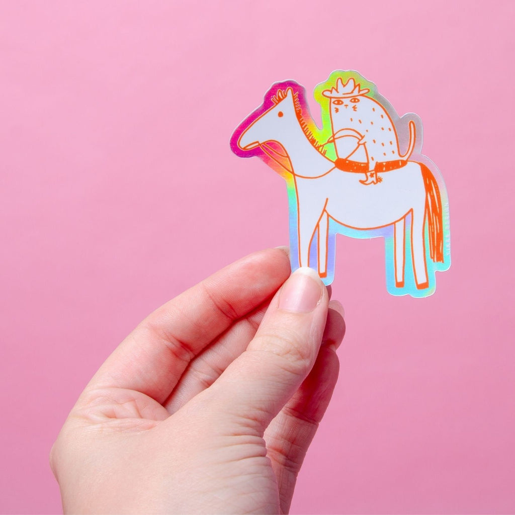 Cowboy Boots Vinyl Sticker — Cat Sticker