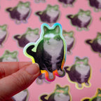 Lazer Booty Funny Cat Sticker (Waterproof & UV Safe)