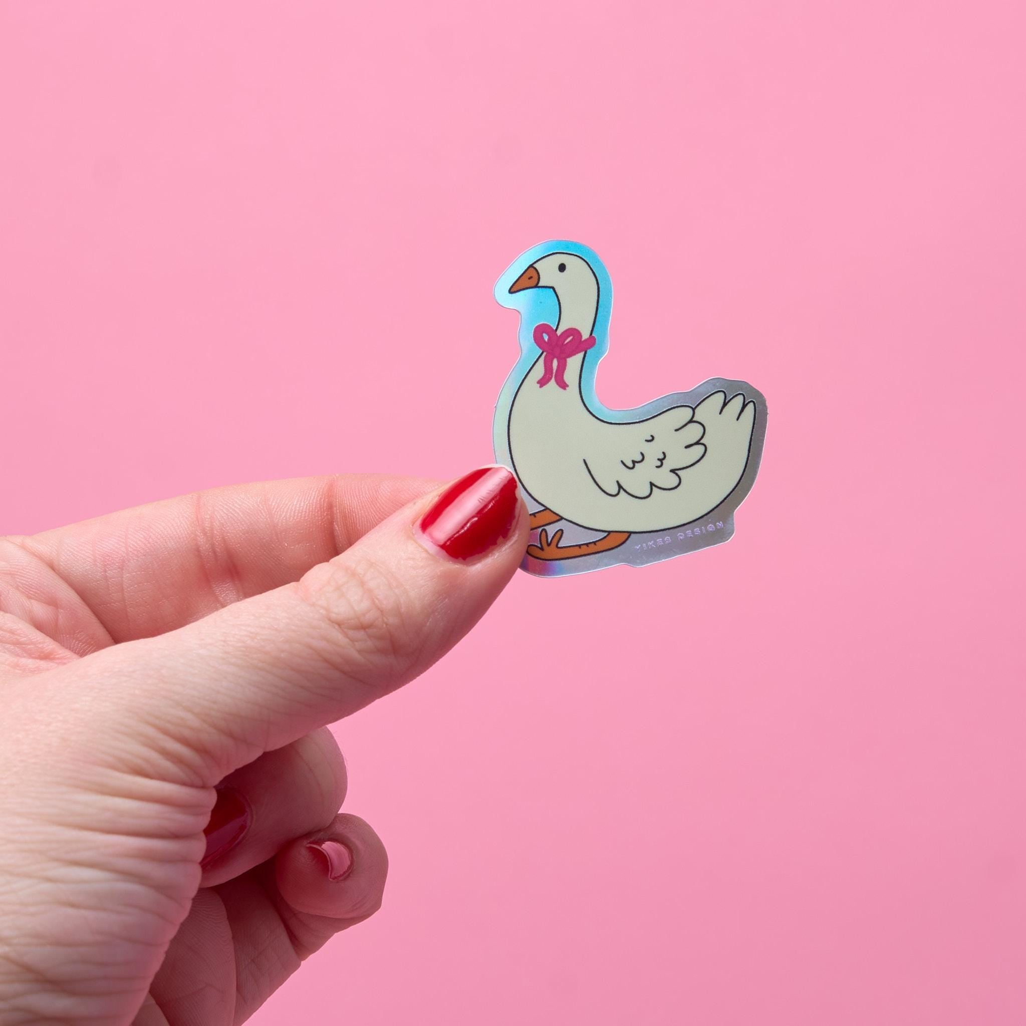 Baby Goose Holographic Vinyl Sticker