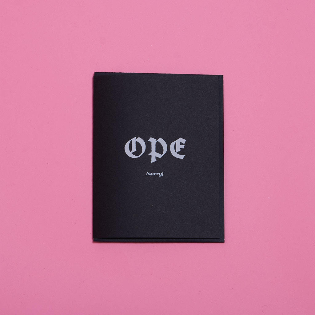 Ope (Sorry) Blank Greeting Card with Envelope