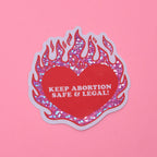 Keep Abortion Safe & Legal Glitter Vinyl Sticker Proceeds to Planned Parenthood