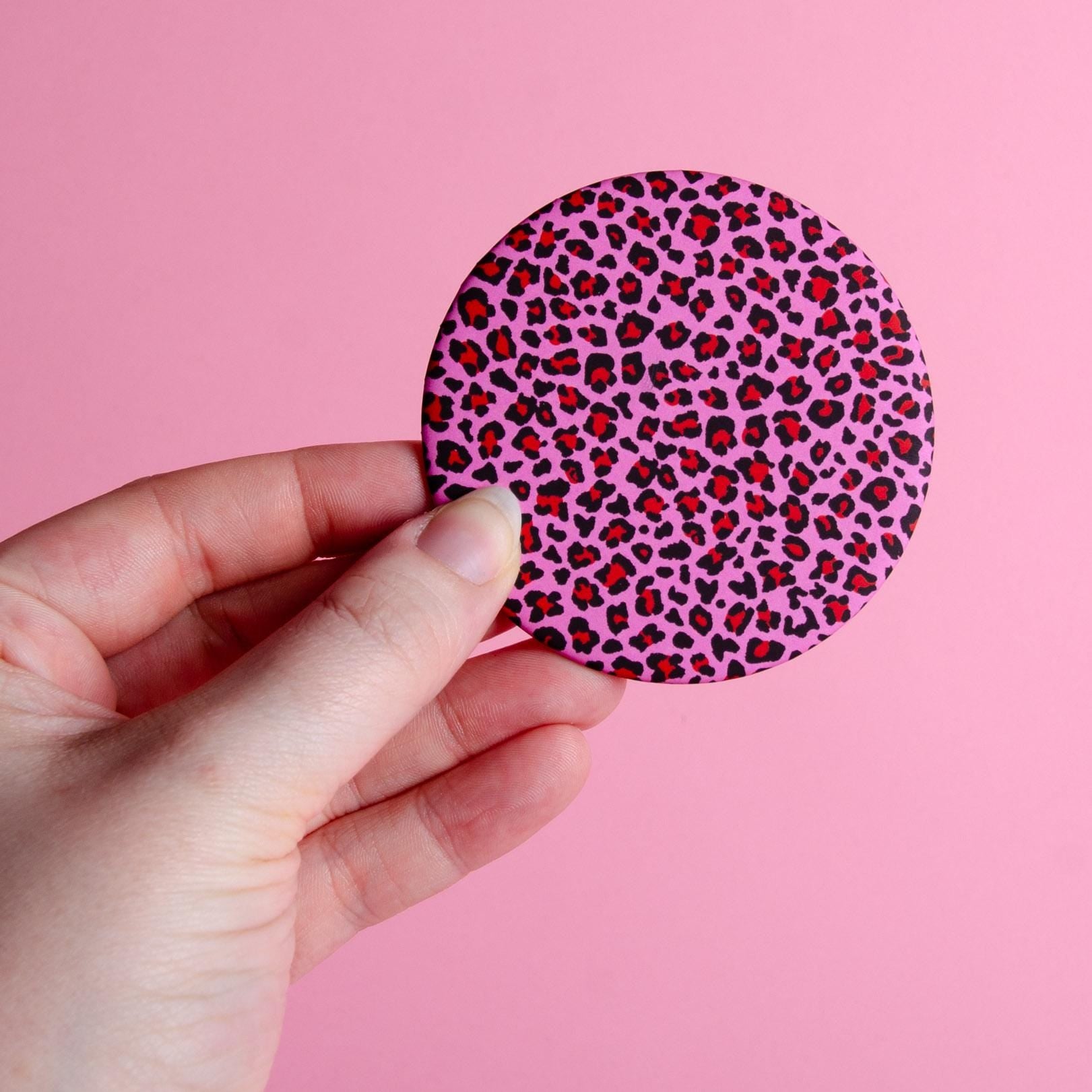 Leopard Print Pocket Mirror – 3" Inch Compact Mirror