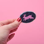 The Hare Rabbit Bunny Glitter Vinyl Sticker