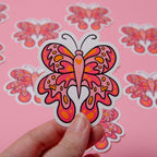 Groovy Butterfly Vinyl Sticker (Waterproof & UV Safe)