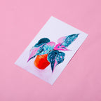 Pink Princess Philodendron Gouache Art Print — 6x9"