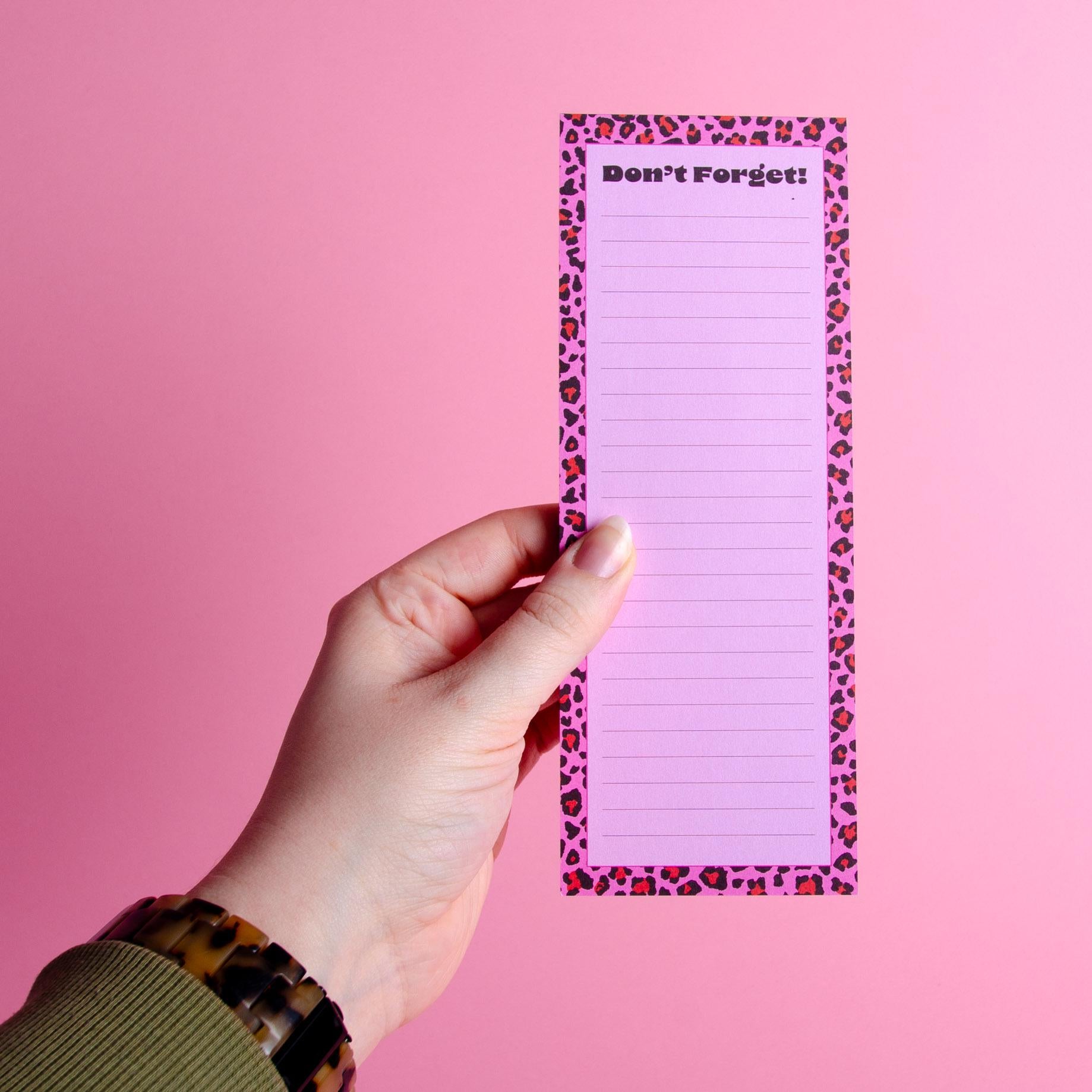 Leopard Print To-Do List Notepad – 3x8" Inches