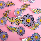 Godspeed Flower Vinyl Glitter Sticker