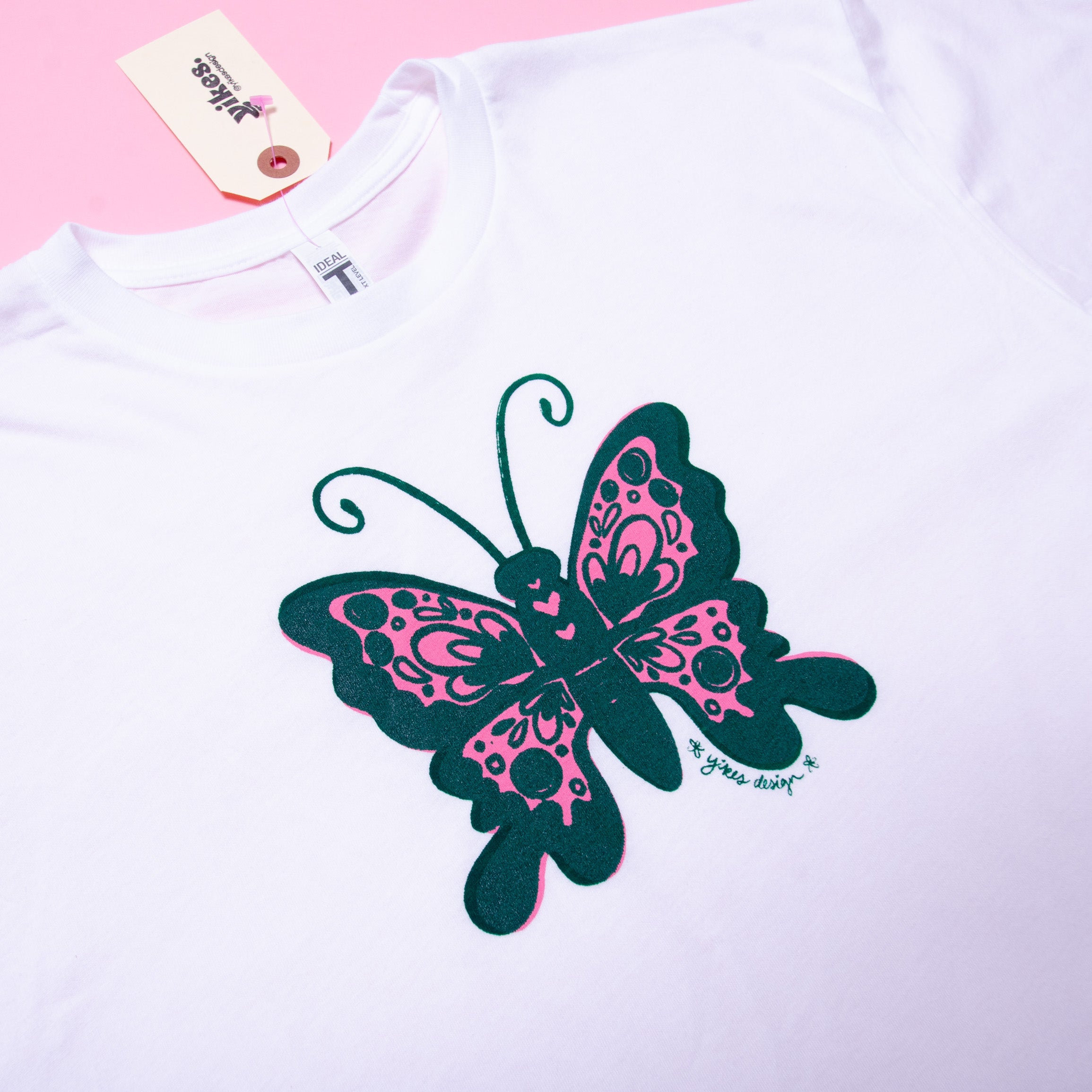 Butterfly Screenprinted Crop Top