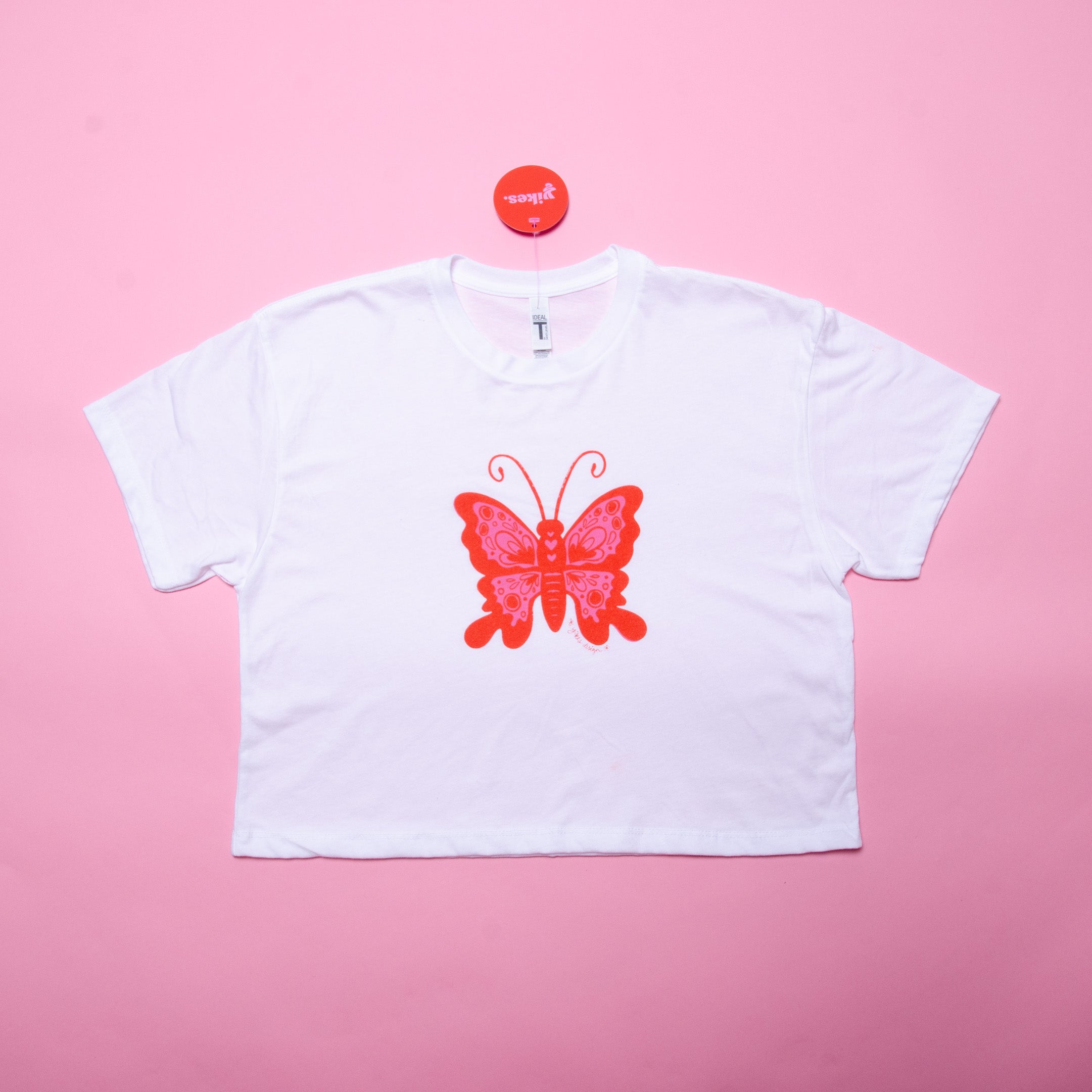 Butterfly Screenprinted Crop Top