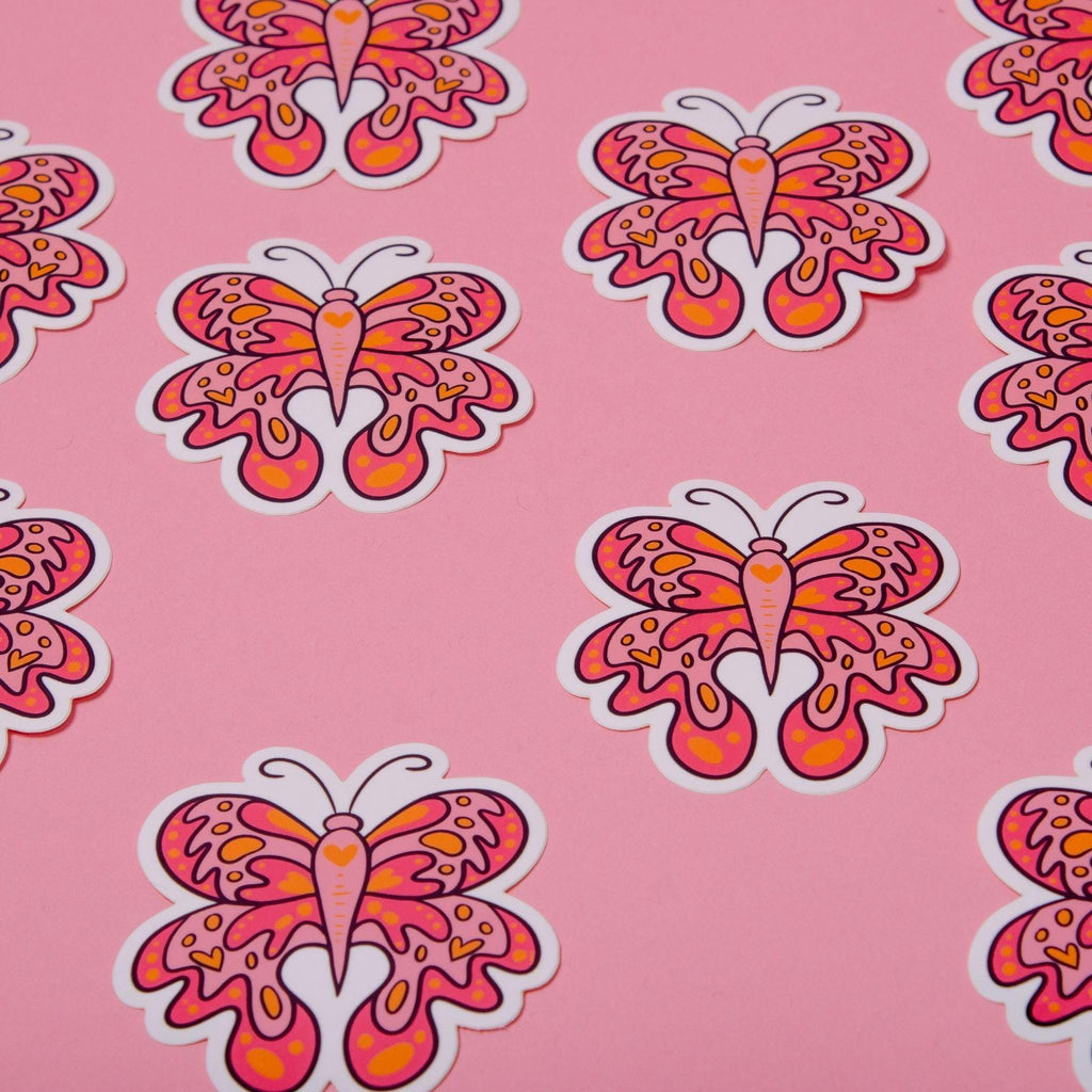 Groovy Butterfly Vinyl Sticker (Waterproof & UV Safe)