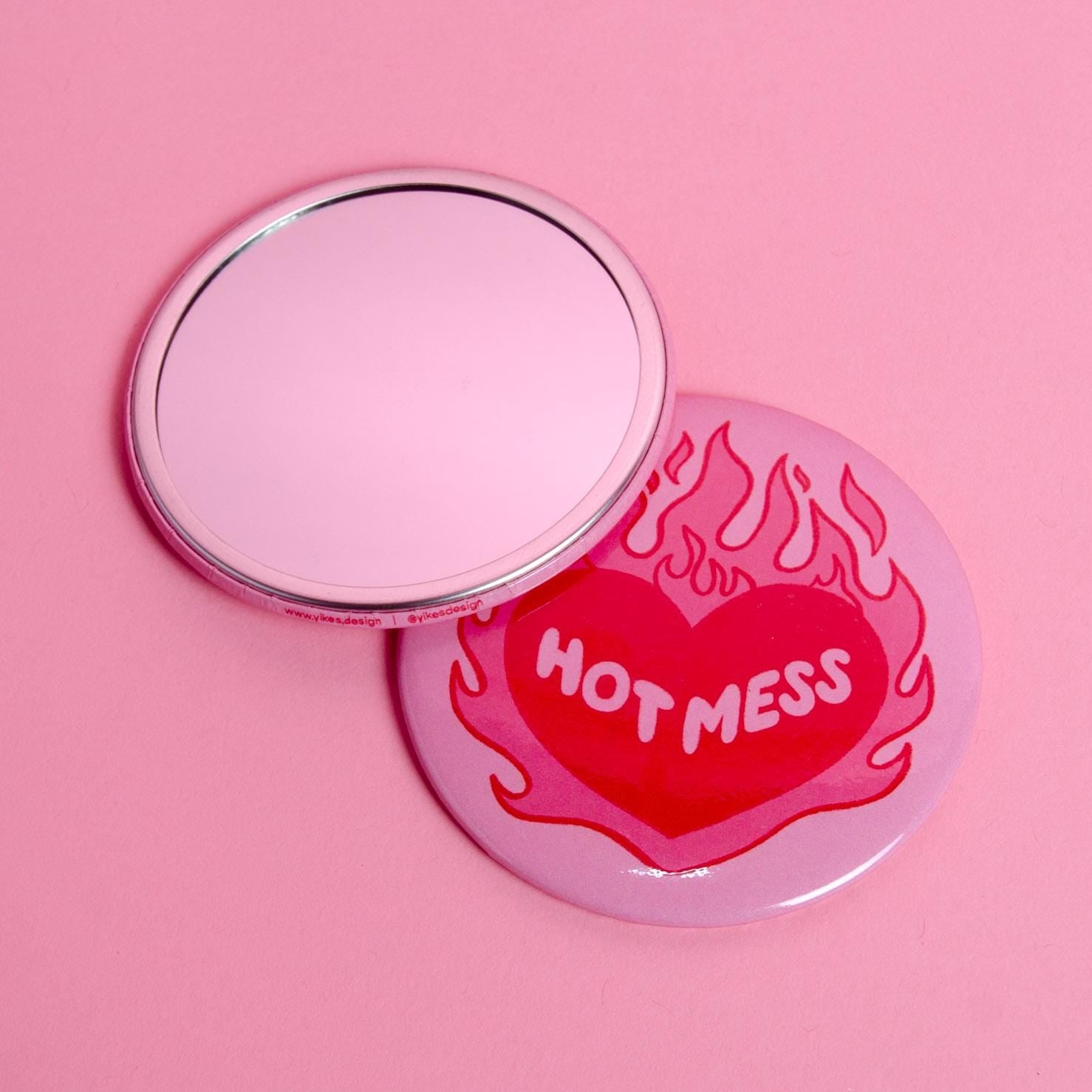 Hot Mess Pocket Mirror – 3" Inch Compact Mirror