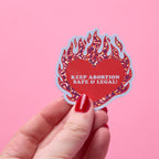 Keep Abortion Safe & Legal Glitter Vinyl Sticker Proceeds to Planned Parenthood