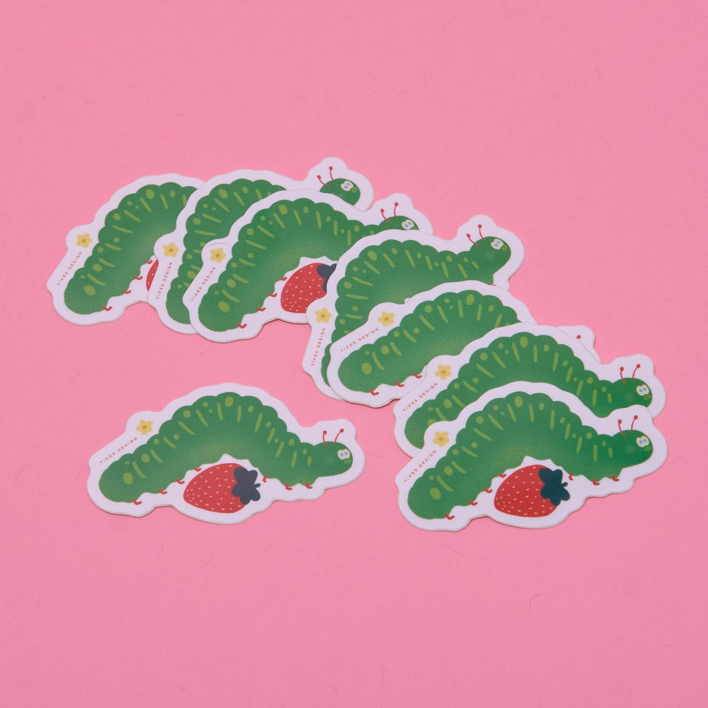 Tiny Caterpillar Vinyl Sticker
