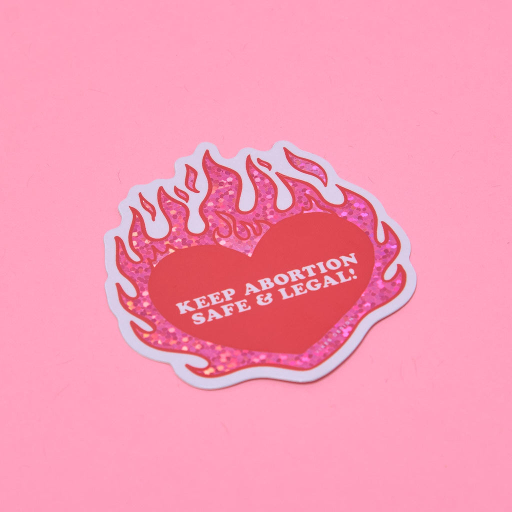 Keep Abortion Safe & Legal Glitter Vinyl Sticker Proceeds to Planned Parenthood