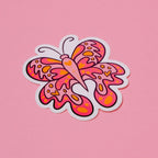 Groovy Butterfly Vinyl Sticker (Waterproof & UV Safe)