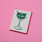 Olive You Martini Blank Greeting Card with Envelope A2