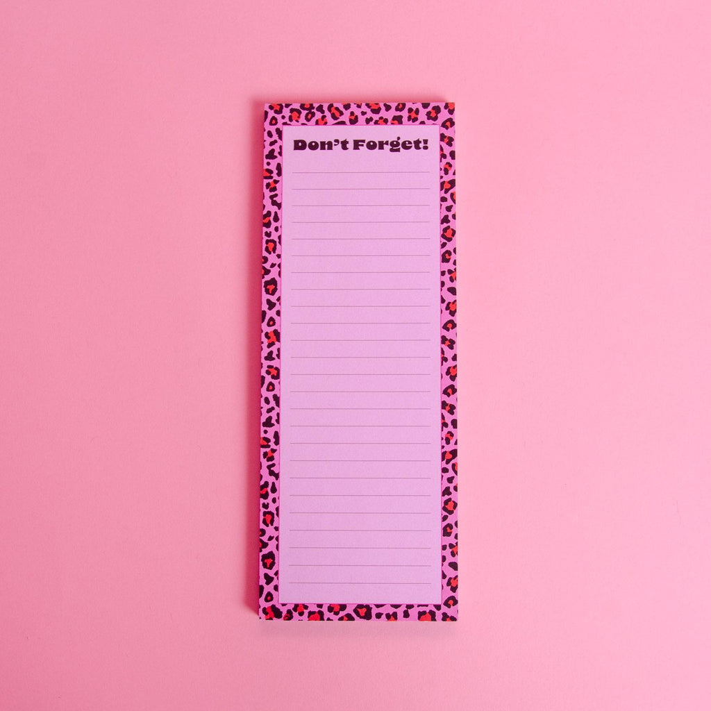 Leopard Print To-Do List Notepad – 3x8" Inches