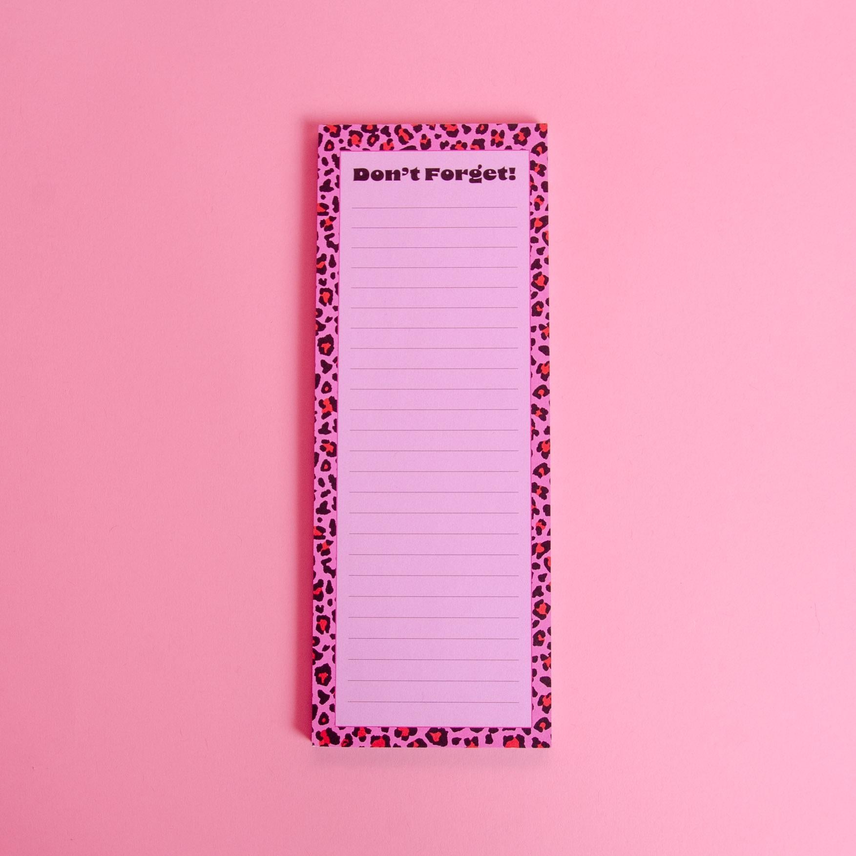 Leopard Print To-Do List Notepad – 3x8" Inches