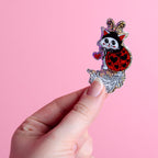 Love Bug Cute Cat Glitter Vinyl Sticker