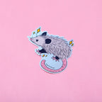 Cute Opossum Holographic Vinyl Sticker