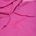 Yikes Logo Embroidered Hoodie – Pink on Pink