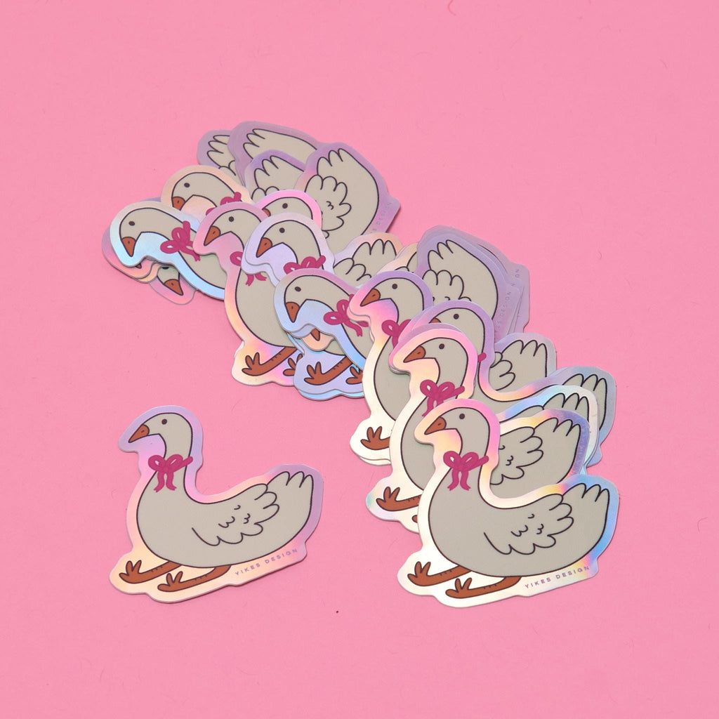 Baby Goose Holographic Vinyl Sticker