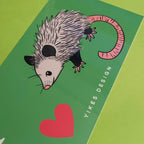 I Brake For Critters Opossum Bumper Sticker / Magnet