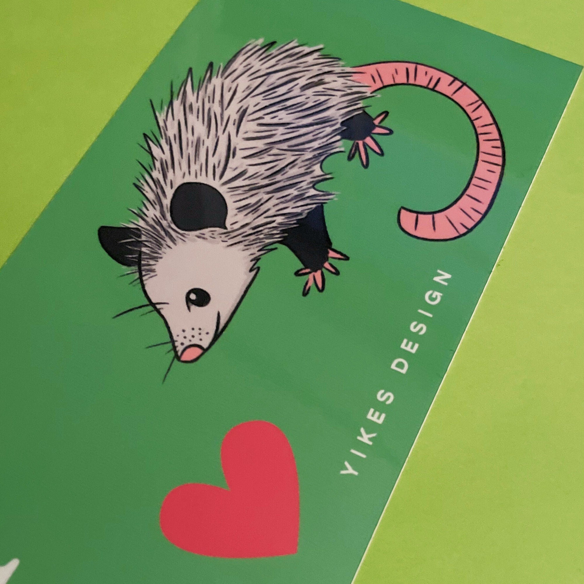 I Brake For Critters Opossum Bumper Sticker / Magnet