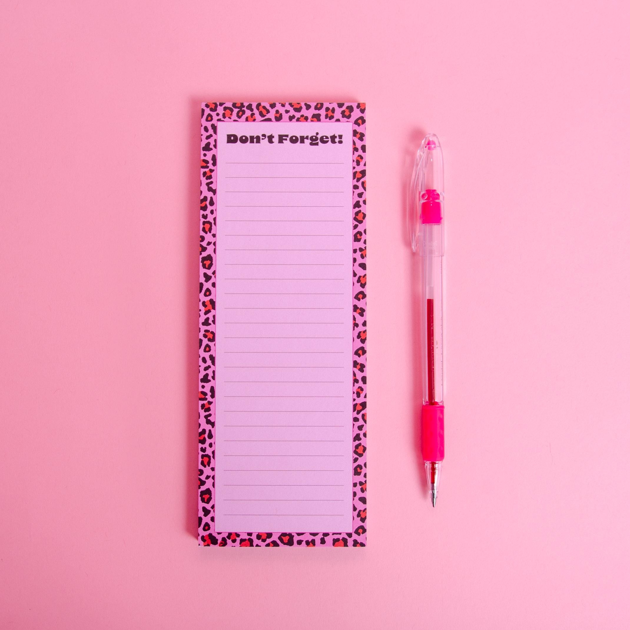 Leopard Print To-Do List Notepad – 3x8" Inches