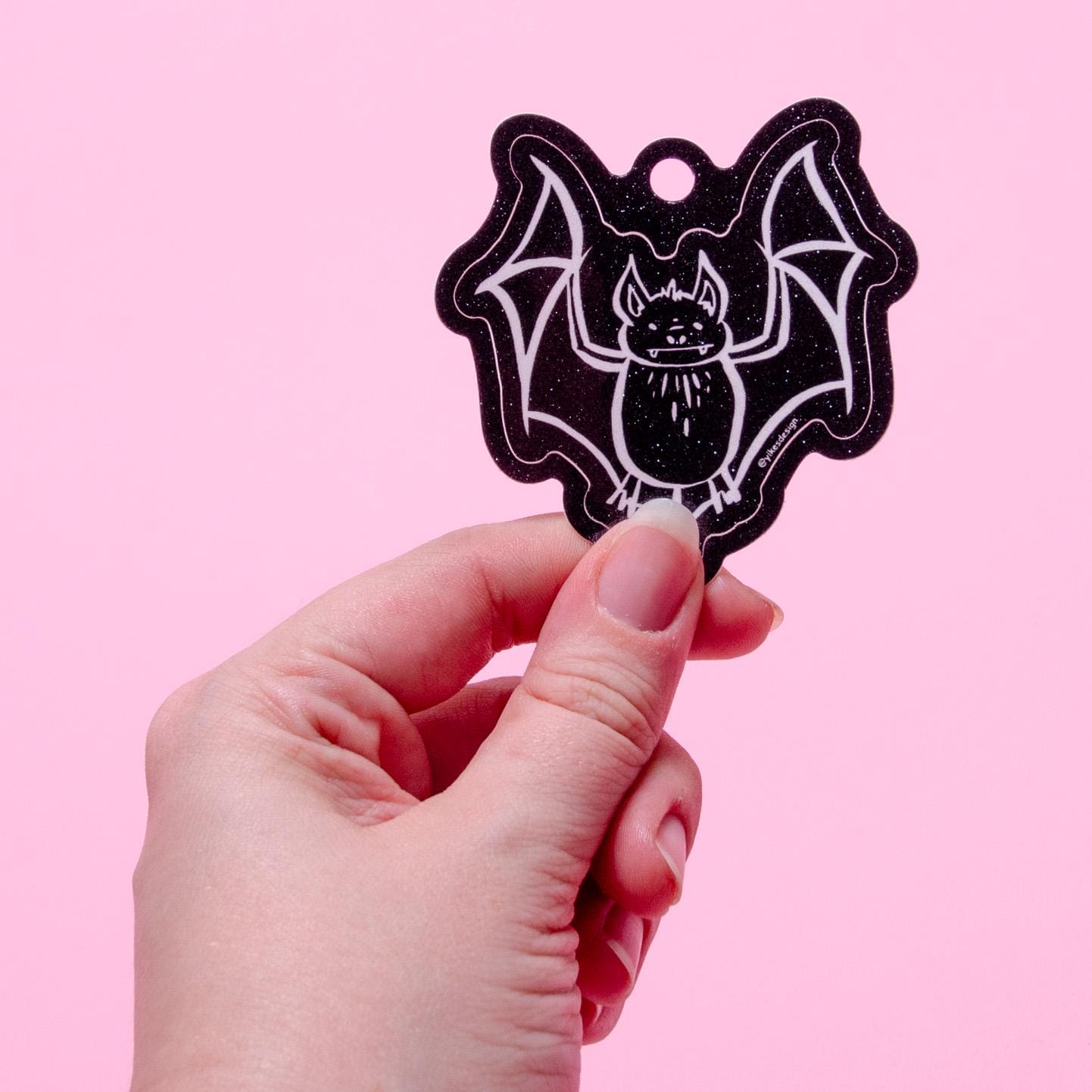 Big Bat Glitter Sticker 2.5"