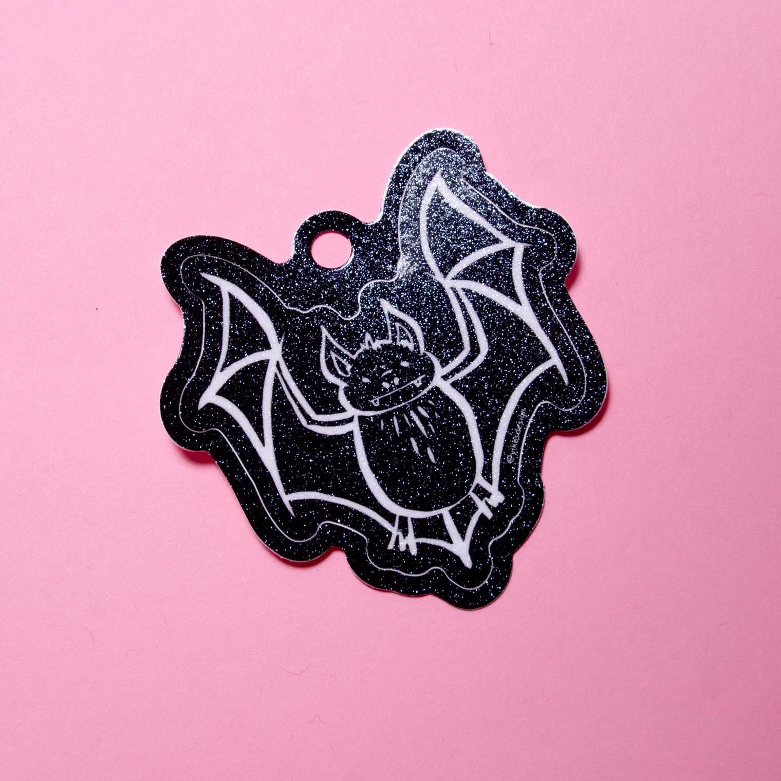 Big Bat Glitter Sticker 2.5"