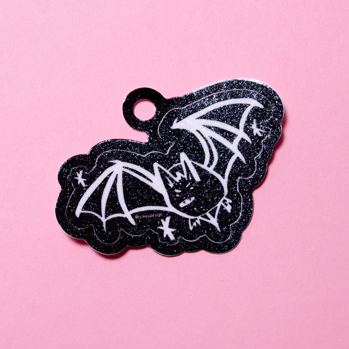 Little Bat Glitter Sticker 2.5"