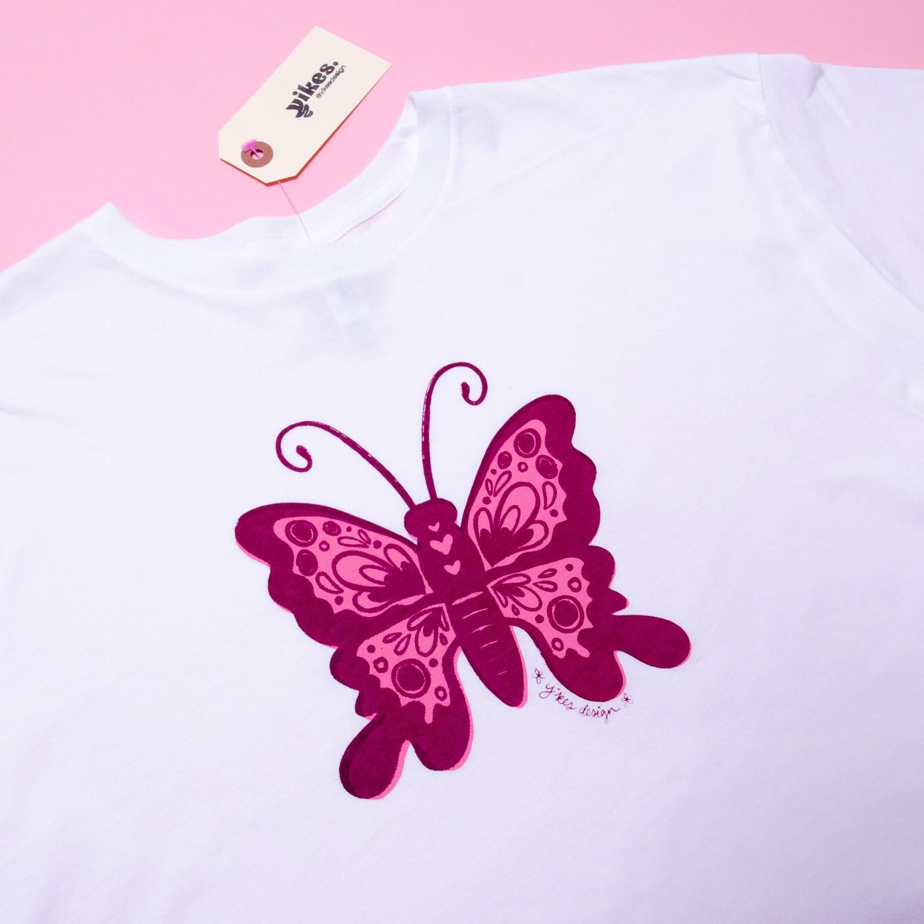 Butterfly Screenprinted Crop Top