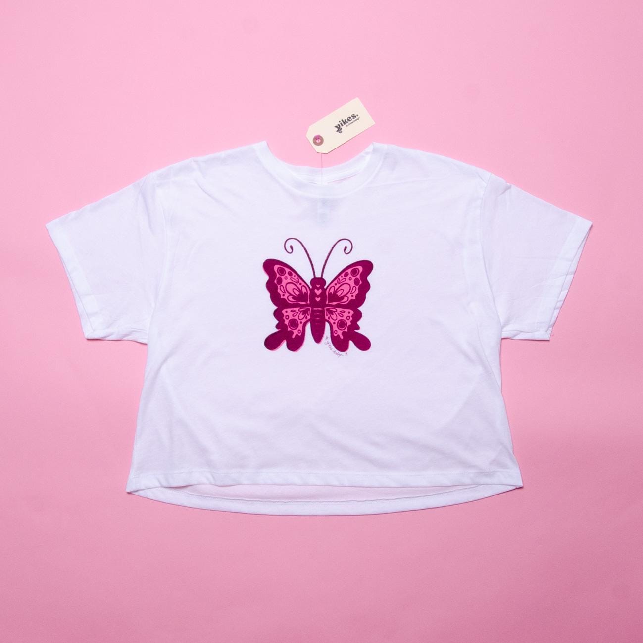 Butterfly Screenprinted Crop Top